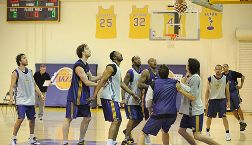 Jetzt geht's drum! Die Los Angeles Lakers machen sich fit für den Klassiker in den NBA-Finals gegen die Boston Celtics