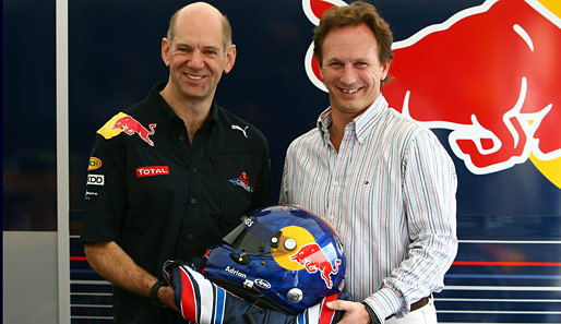 2006 wurde Adrian Newey (l.) zum Chef von Red Bull Technology und traf dort auf den ehemaligen Rennfahrer und jetzigen Red-Bull-Teamchef Christian Horner