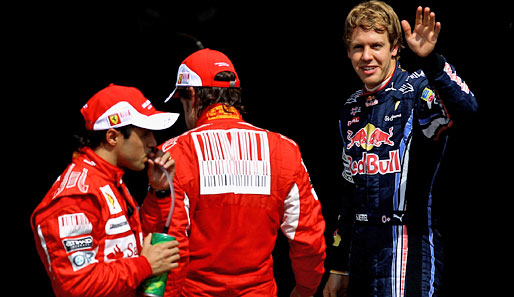 Die Ferrari-Piloten Felipe Massa und vor allem Fernando Alonso lieferten ihm aber einen harten Kampf