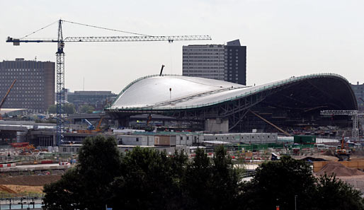 Ein Blick nach London, wo die Arbeiten an den Anlagen für die Olympischen Sommerspiele 2012 in vollem Gange sind