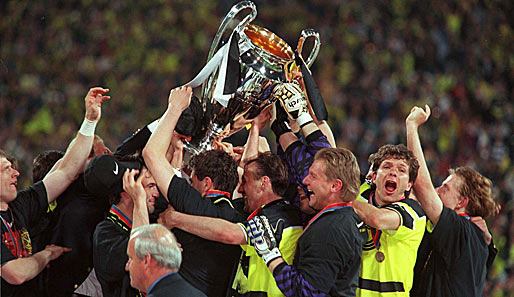 Der größte Erfolg: Nach einem 3:1 im Finale gegen Juventus Turin gewann der BVB 1997 die Champions League