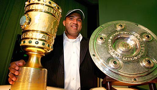 Der größte Erfolg: 2004 holte Werder Bremen das Double aus Meisterschaft und Pokal. Ailton schoss allein in der Liga 28 Tore