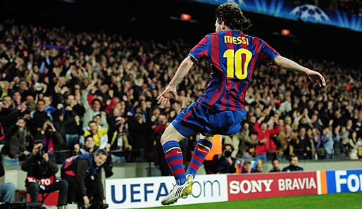 Sturm: Lionel Messi wurde 2009 zu Europas Fußballer des Jahres und zum Weltfußballer gewählt. Im CL-Viertelfinale erzielte er gegen Arsenal vier Treffer