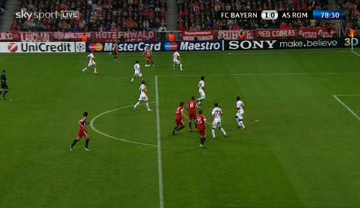FC Bayern - AS Rom 2:0: Die Tore fielen spät, aber sie fielen. So entstand das 1:0...