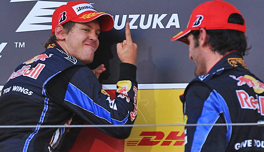 Sebastian Vettel war es egal. Er feierte seinen zweiten Suzuka-Sieg in Folge und zeigte Mark Webber an: Das ist meine Strecke