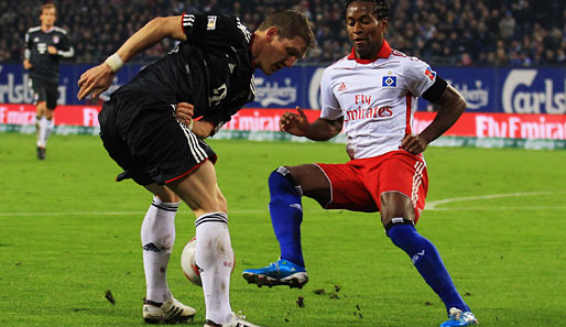 Hamburg - FC Bayern 0:0: Schweinsteiger lieferte keine gute Leistung ab und drückte dem Spiel diesmal nicht den Stempel auf