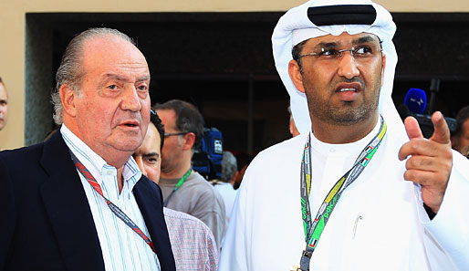 Ohne weibliche Begleitung war Spaniens König Juan Carlos zu Gast. Er ist als großer Motorsport-Fan bekannt