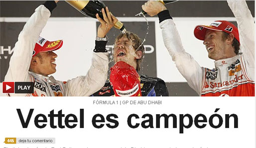 AS (Spanien): "Vettel ist Weltmeister"
