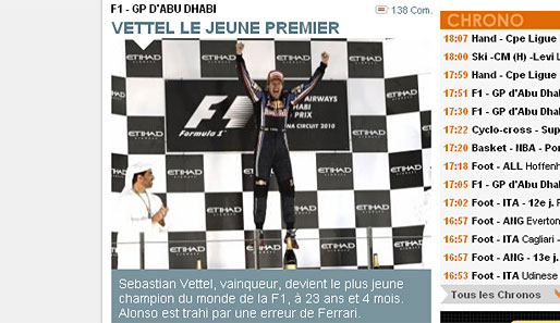 L'Equipe (Frankreich): "Vettel, der jugendliche Held"