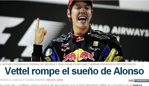 Marca (Spanien): "Vettel zerstört den Traum Alonsos"