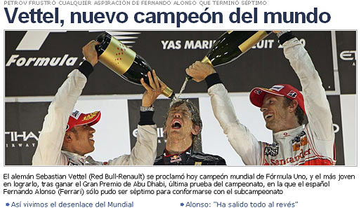 Sport (Spanien): "Vettel neuer Weltmeister"