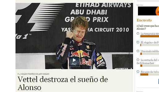 ABC (Spanien): "Vettel zerstört Alonsos Traum"
