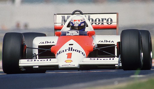 Prost profitiert als lachender Dritter und fängt den Briten noch ab. Endstand: Prost 72, Mansell 70, Piquet 69