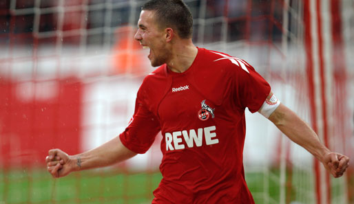 Rang 8: Lukas Podolski vom 1. FC Köln (13 Tore). Prinz Poldi blüht in der Domstadt wieder richtig auf