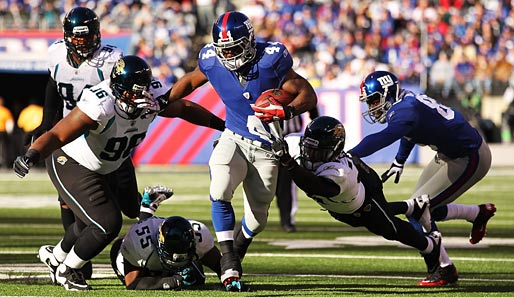 New York Giants - Jacksonville Jaguars 24:20: Die Giants lagen zuhause lange Zeit gegen die Jaguars zurück. Doch ein später Touchdown brachte den Sieg