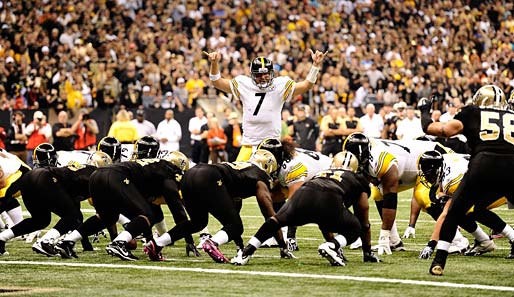 Keine Chance beim Meister! Steelers-Quarterback Ben Roethlisberger blieb ohne Touchdownpass bei der 10:20-Niederlage gegen die New Orleans Saints