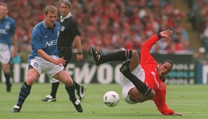 Szene aus dem FA-Cup-Sieg 1995 gegen Manchester United: Die Toffees schlagen die Red Devils mit 1:0
