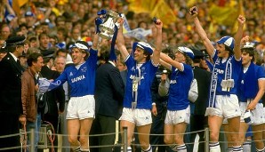 Der erste von acht Titeln Ende der 80er: Die Toffees beim FA-Cup-Erfolg 1984