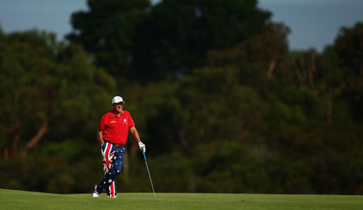 Aussie rules! Golfer John Daly scheint eine Wette verloren zu haben. Oder warum trägt der US-Amerikaner eine aufreizende Hose mit Australien-Motiv?