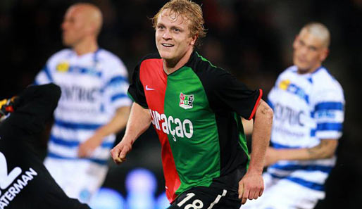 Björn Vleminckx vom NEC Nijmegen ist bislang mit 13 Toren der treffsicherste Akteur der Eredivisie in dieser Saison