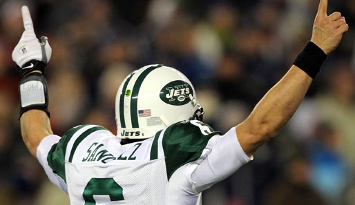 New England Patriots - New York Jets 21:28: Jets-Quarterback Mark Sanchez führte New York mit drei Touchdown-Pässen ins AFC-Championship-Game. Starke Leistung