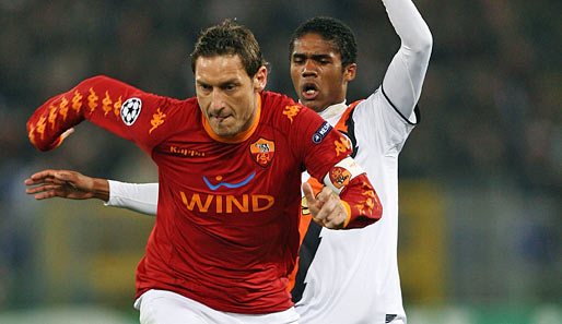 Francesco Totti wirbelte von Beginn an im Roma-Mittelfeld, blieb aber insgesamt glücklos