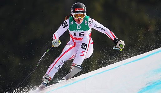 Hat richtig Grund zu feiern: Elisabeth Görgl gewinnt nach dem Super-G auch die Abfahrt bei der alpinen Ski-WM
