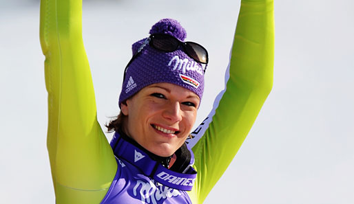 Grund zur Freude am ersten Tag der Ski-WM in Garmisch-Partenkirchen: Maria Riesch holt Bronze im Super-G
