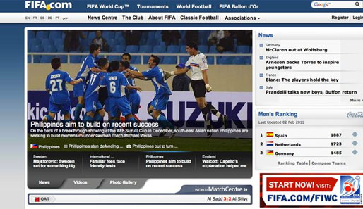 Eingeleitet wurde das Spiel gegen die Mongolei mit einem Aufmacher bei FIFA.com. Natürlich ein Novum für die Philippinen