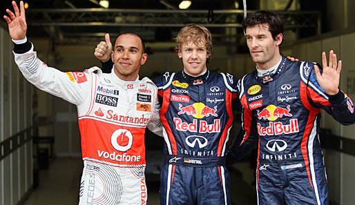 Hinter Vettel und Hamiton wurde Mark Webber beim Heimspiel in Australien nur Dritter. Acht Zehntel hinter dem Teamkollegen - da fällt das Lächeln schwer
