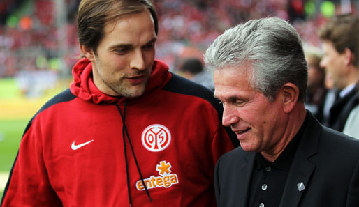FSV Mainz 05 - Bayer Leverkusen 0:1: Europa! So das große Ziel von Thomas Tuchel (l.) und Jupp Heynckes. Mainz wollte unbedingt Platz vier zurück