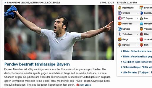 Kicker (Deutschland): "Pandev bestraft fahrlässige Bayern"