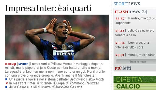Corriere della Sera (Italien): "Inters Heldentat: Viertelfinale erreicht"