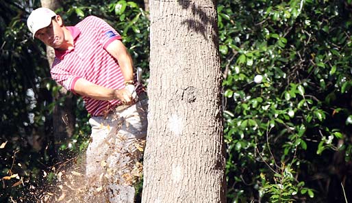 Im Stile eines irischen Holzfällers: Padraig Harrington am elften Loch während des Transitions Championships im Innisbrook Resort (Florida)