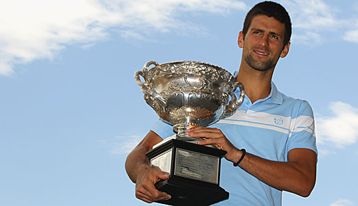 Der zweite Grand-Slam-Sieg und Beginn eines Laufs: Nole nach seinem Finalsieg bei den Australian Open 2011 gegen Andy Murray