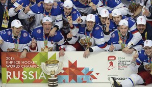 WM 2014 in Weißrussland: Im Finale gewannen die Russen gegen Finnland mit 5:2