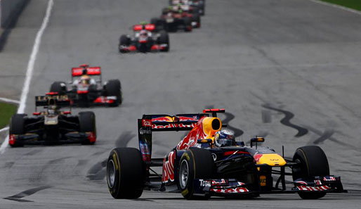 Sebastian Vettel führte das Feld über weite Strecken des Rennens an - am Ende gewann er souverän und verdient
