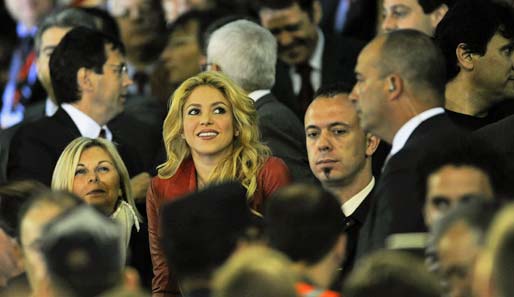 Vor dem Spiel strahlte Pique-Freundin Shakira auf der Tribüne noch um die Wette