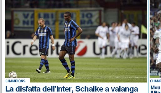 "La Republicca" schreibt von einem "Debakel für Inter" und empfand "Schalke wie eine Lawine"