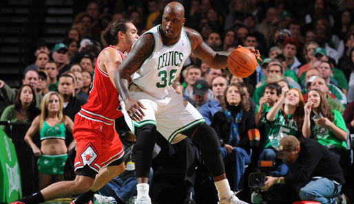 Shaquille O'Neal (Boston Celtics, Center): 9,2 Punkte pro Spiel und 66 % Field-Goal-Quote