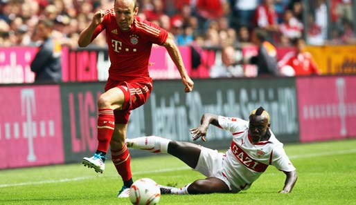 FC Bayern München - VfB Stuttgart 2:1: Und Tschüss! Arjen Robben ist auf und davon, Arthur Boka kann nur hinterherschauen