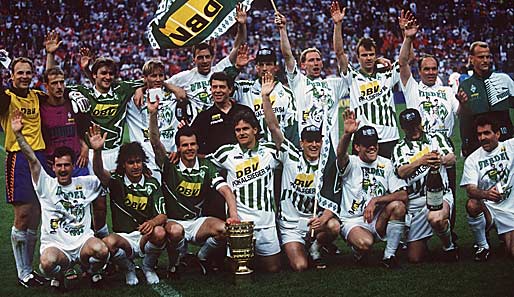 Werder Bremen - Rot-Weiss Essen 3:1 (1994): Werder machte es gegen den Zweitligisten bis kurz vor Schluss spannend. Wynton Rufer traf dann zur Entscheidung