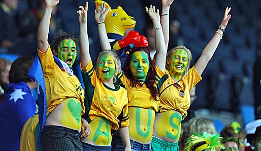 AUSTRALIEN - ÄQUATORIALGUINEA: Alleine wegen der entzückenden Fan-Gemeinde sollte Australien ins Finale kommen...