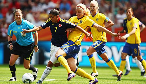 Kolumbien - Schweden 0:1: Kolumbien hatte bei seiner WM-Premiere starken Schwedinnen kaum etwas entgegenzusetzen