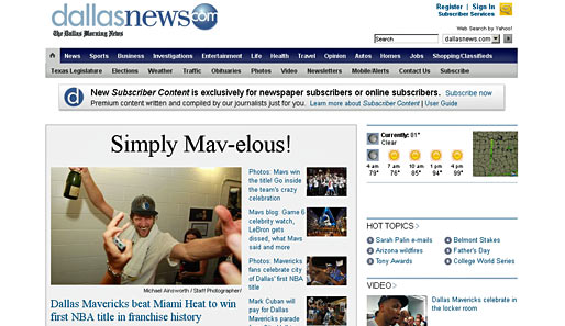 In Dallas selbst fand es "The Dallas Morning News" einfach "Mav-elous" - ein Wortspiel in Bezug auf "marvelous" = fantastisch