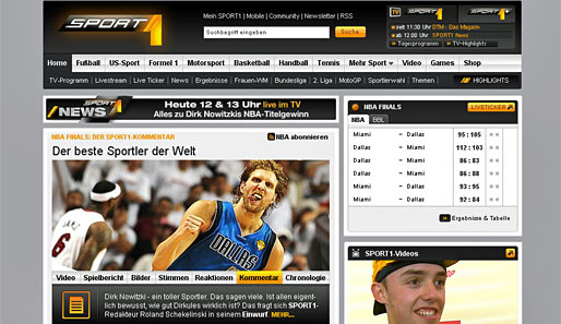 Für "Sport1" ist Dallas' Dirk Nowitzki nun sogar "der beste Sportler der Welt"
