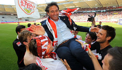 Trainer: Bruno Labbadia rettete den VfB in der letzten Rückrunde vor dem Abstieg und wurde dementsprechend gefeiert