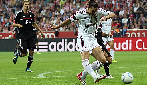 Die Bayern stürmten und Milan machte das Tor! Zlatan Ibrahimovic nutzte einen Stellungsfehler in der Abwehr zur Führung