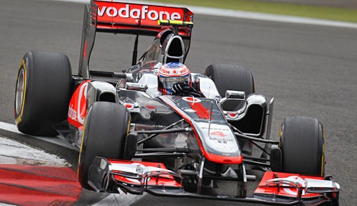 Hamiltons McLaren-Kollege Jenson Button konnte mit noch so viel Einsatz über die Kerbs fahren, er kam nicht an ihn heran