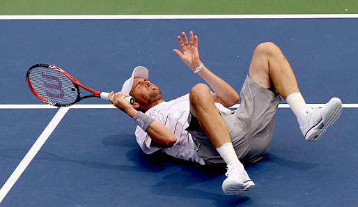 Mardy Fish auf dem harten Boden der Tatsachen: Nach einem bis hierhin tadellosen Turnier in Cincinnati scheitert der US-Amerikaner im Halbfinale an Andy Murray